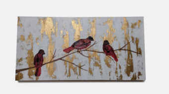 Red Birds Mixed Media