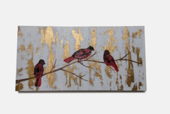 Red Birds Mixed Media