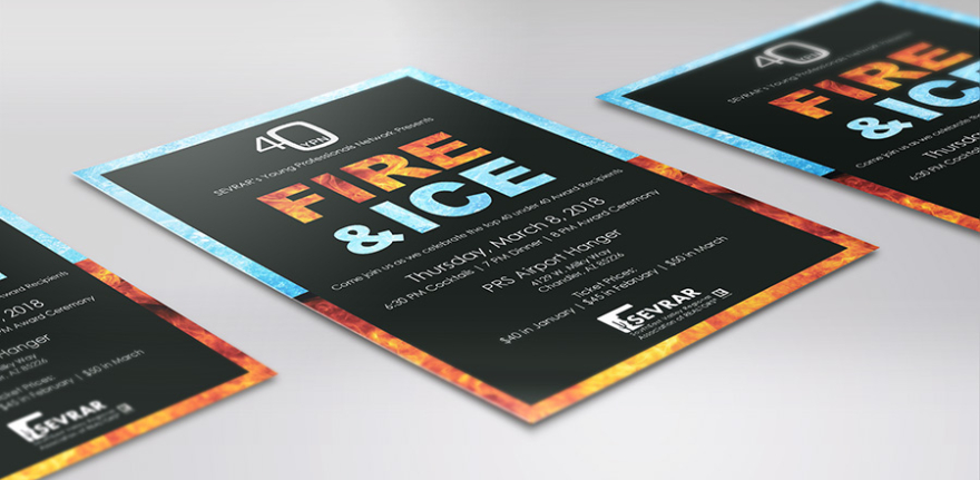 40 Under 40 Fire and Ice Invitation
