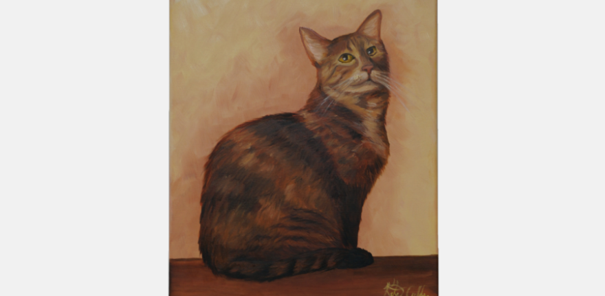 Oil Painting of Cat